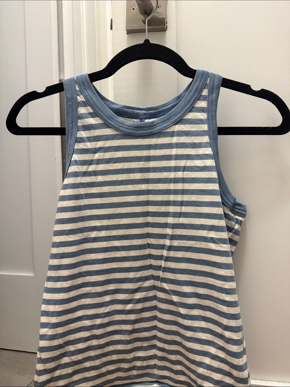 Everlane High Neck Cotton Striped Tank